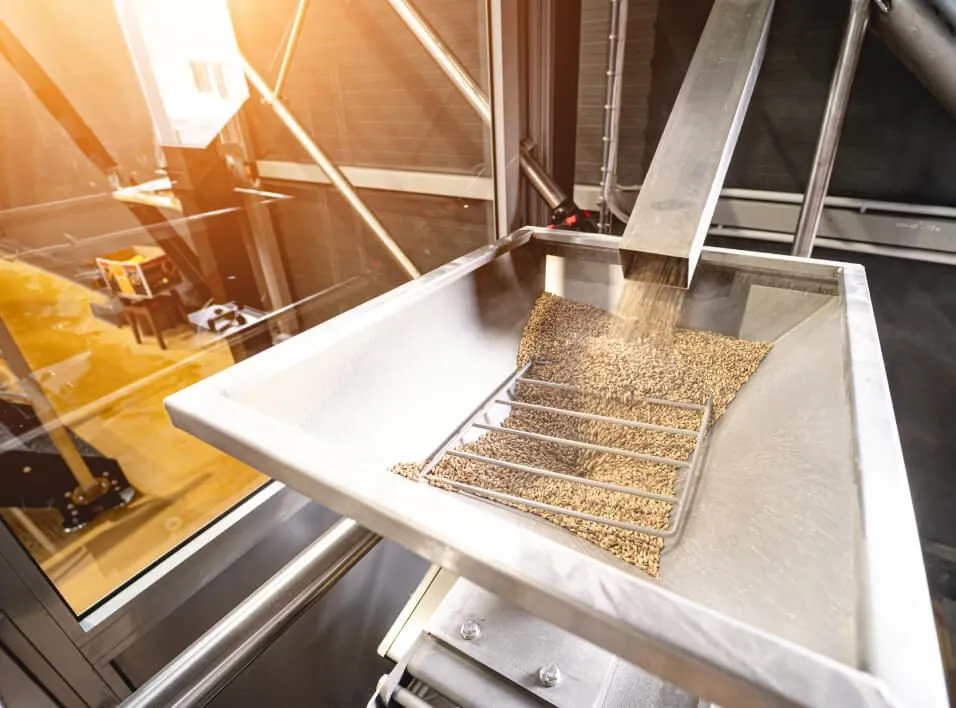 Cereal / Grain Machine in a food production facility which has been cleaned with Dry Ice Blasting techniques