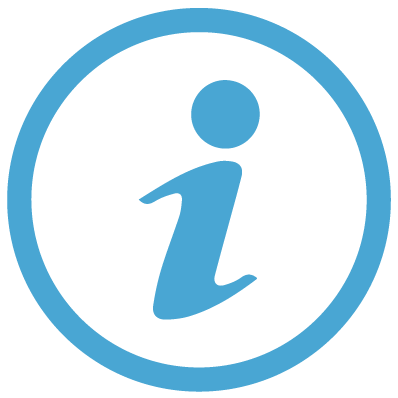 Information Icon in light blue on a transparent background