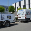 CRYONOMIC® CAC7-5 Air Compressor shown tow bar mounted to a van